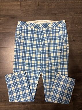 Puma Blue, Lime & White Plaid Golf Pants